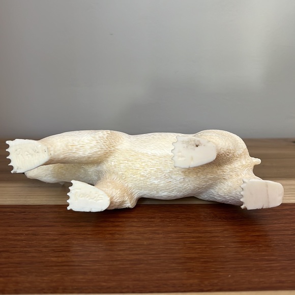 Hand-Carved Walrus Ivory Bear by Ray Toolie - Picture 11 of 15